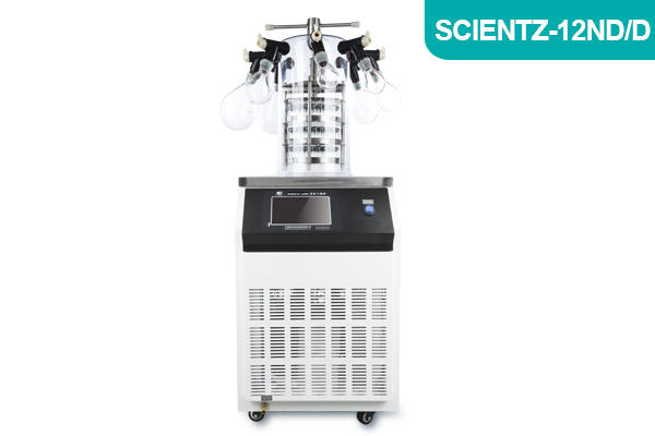 寧波新芝實驗型加熱式鐘罩凍干機Scientz-12ND/D壓蓋多歧管型